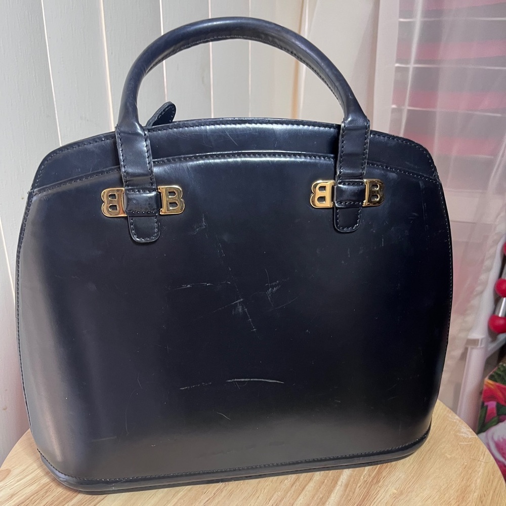 Bally Black Leather Satchel